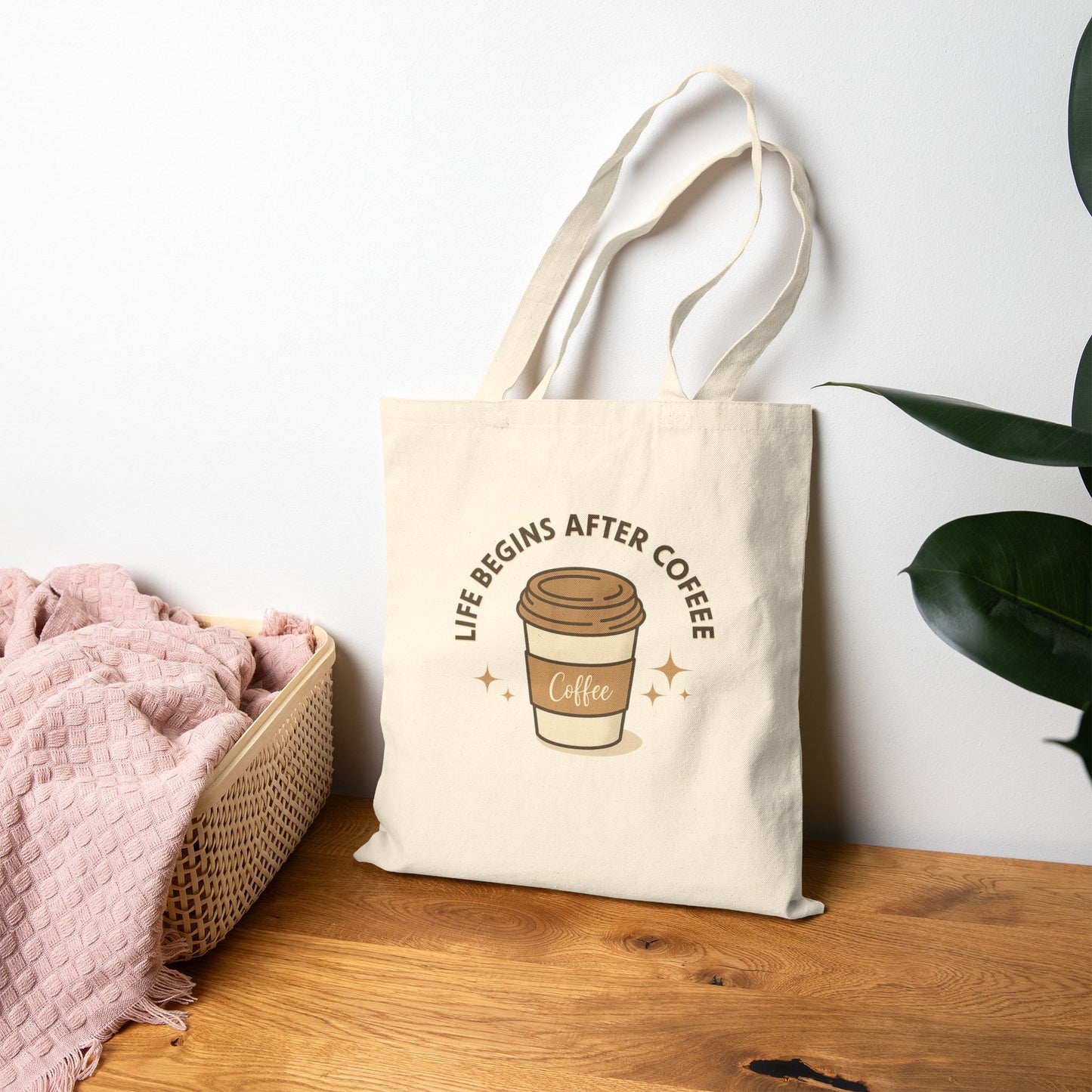 Coffee Lover's Canvas Tote Bag