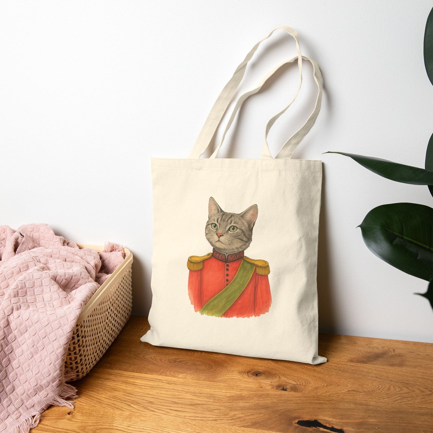 Whimsical Cat - Cotton Canvas Tote Bag
