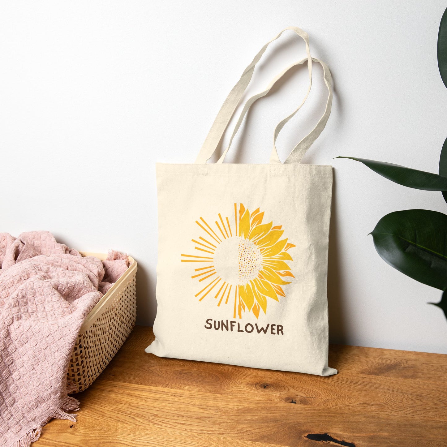 Sunflower - Cotton Canvas Tote Bag