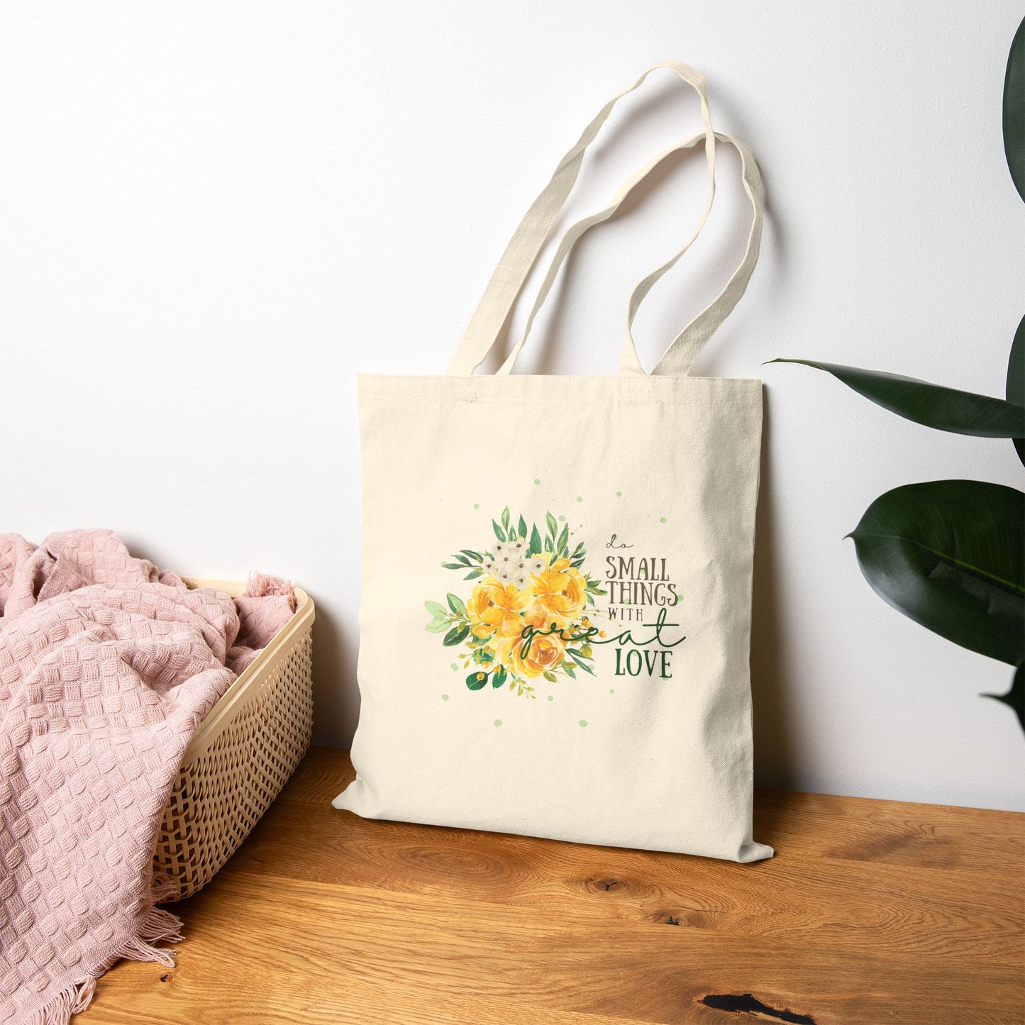 Small Things with Love - Cotton Canvas Tote Bag