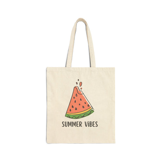 Summer Vibes - Cotton Canvas Tote Bag
