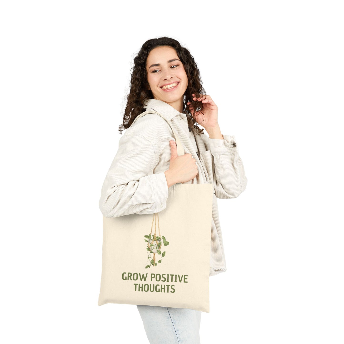 Positive Thoughts - Cotton Canvas Tote Bag