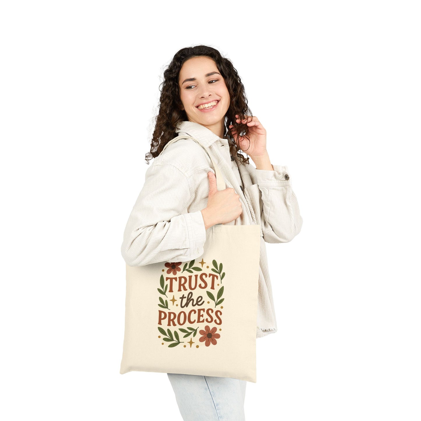 Trust the Process Cotton Canvas Tote Bag