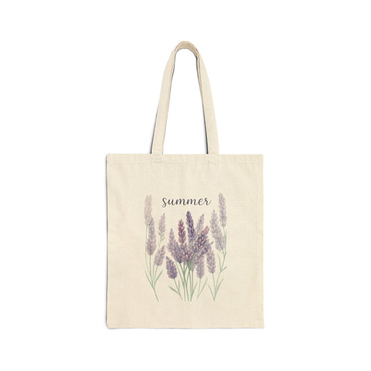 Lavender - Cotton Canvas Tote Bag