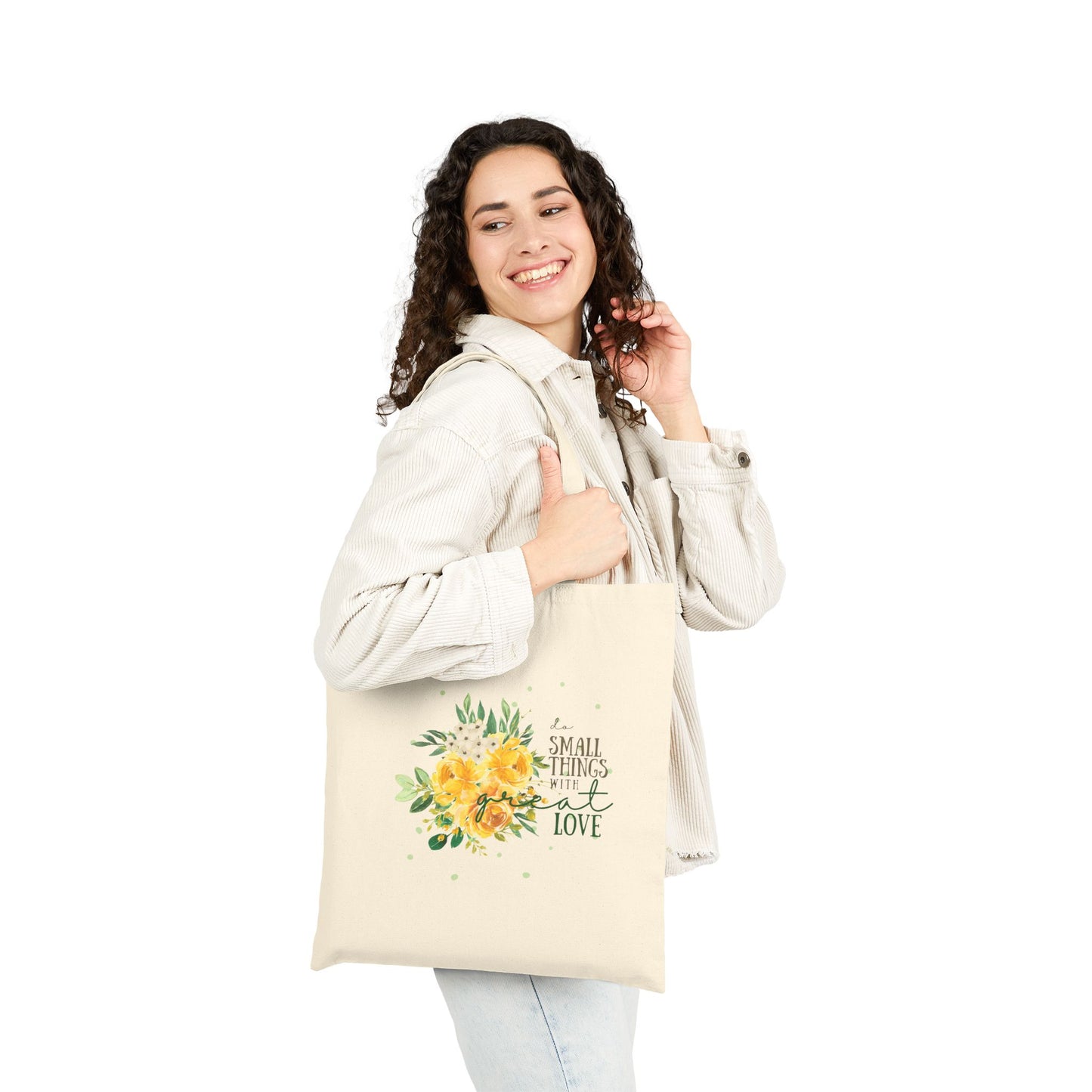 Small Things with Love - Cotton Canvas Tote Bag
