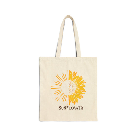 Sunflower - Cotton Canvas Tote Bag