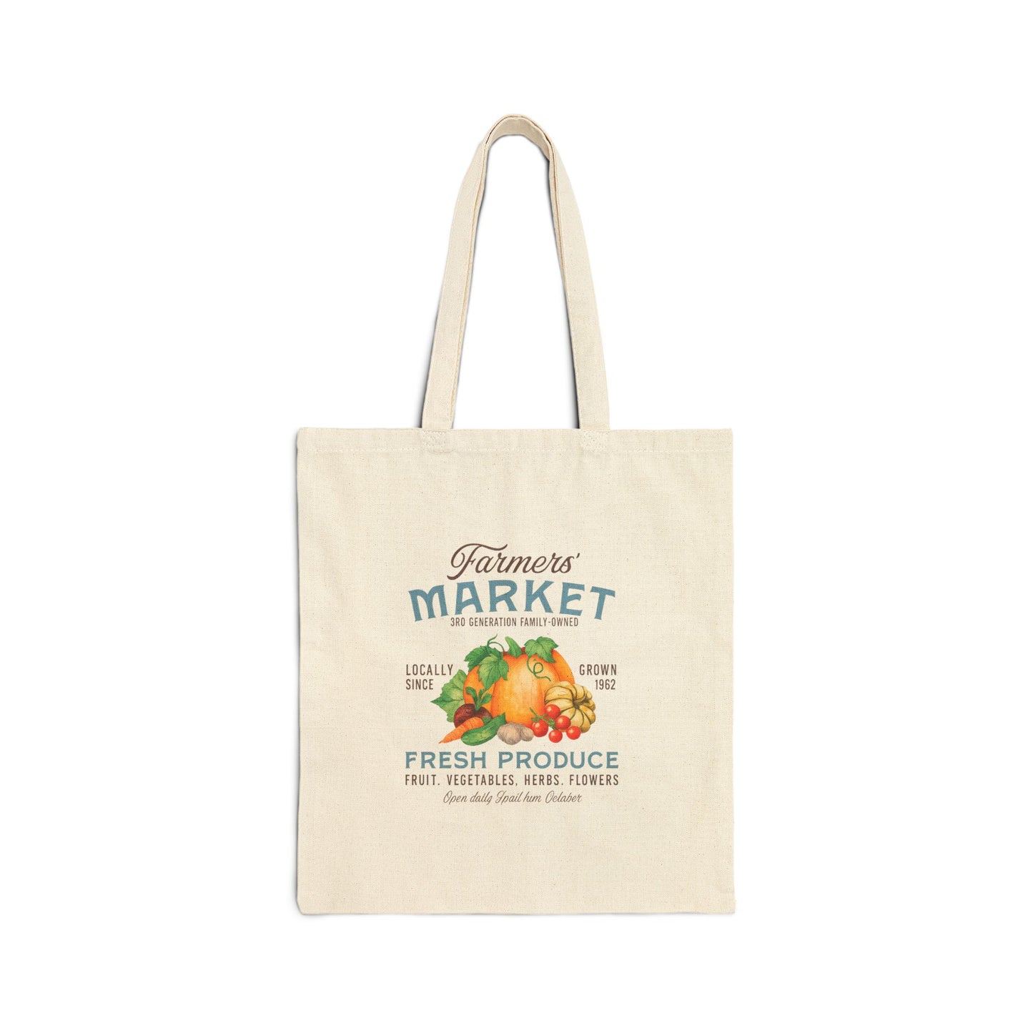 Farmers Market - Cotton Canvas Tote Bag