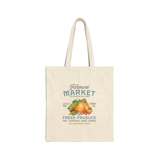 Farmers Market - Cotton Canvas Tote Bag