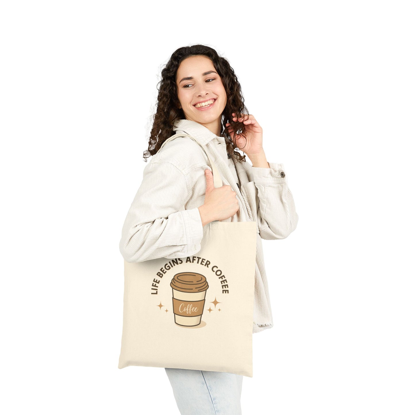 Coffee Lover's Canvas Tote Bag