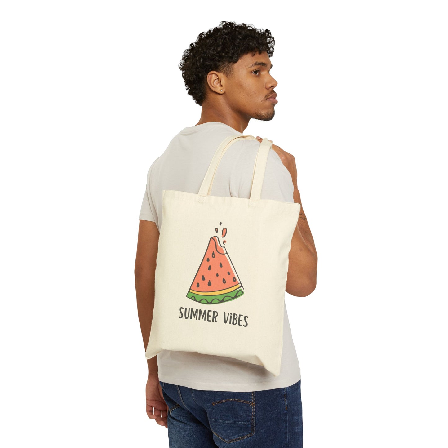 Summer Vibes - Cotton Canvas Tote Bag