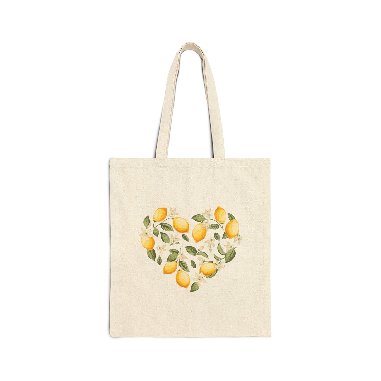 Lemon Heart - Cotton Canvas Tote Bag
