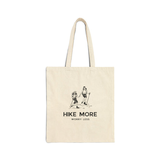Hiking Inspired Canvas Tote Bag