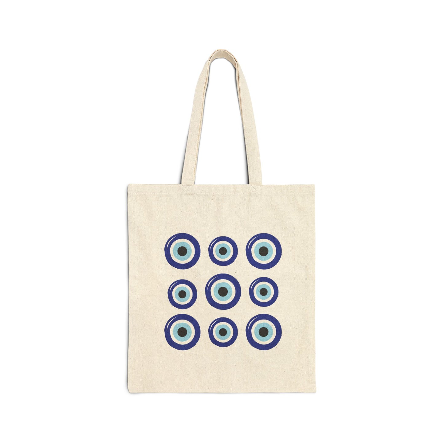 Stylish Evil Eye Cotton Canvas Tote Bag