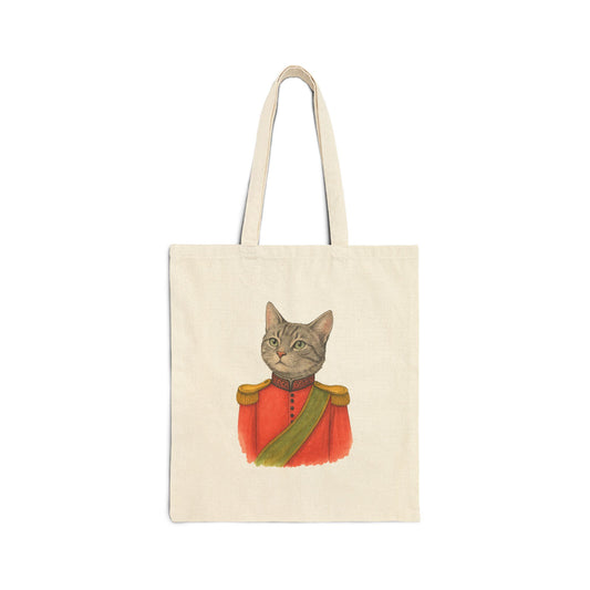 Whimsical Cat - Cotton Canvas Tote Bag